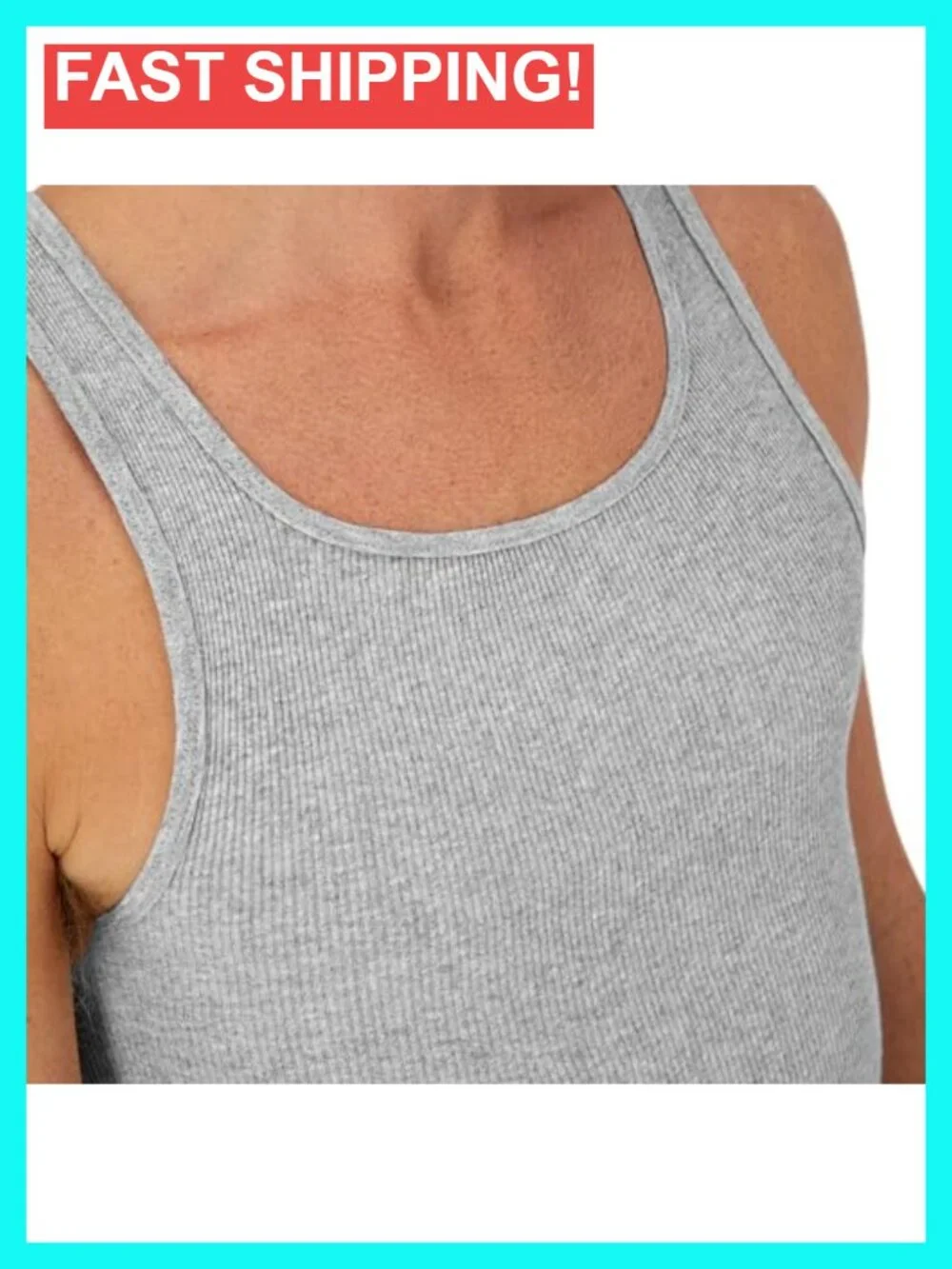 Men's Cotton Tank Undershirt Pack, Moisture-Wicking, Breathable, Multi-Pack